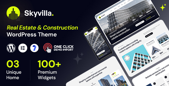 Skyvilla – Real Estate & Construction Group WordPress Theme