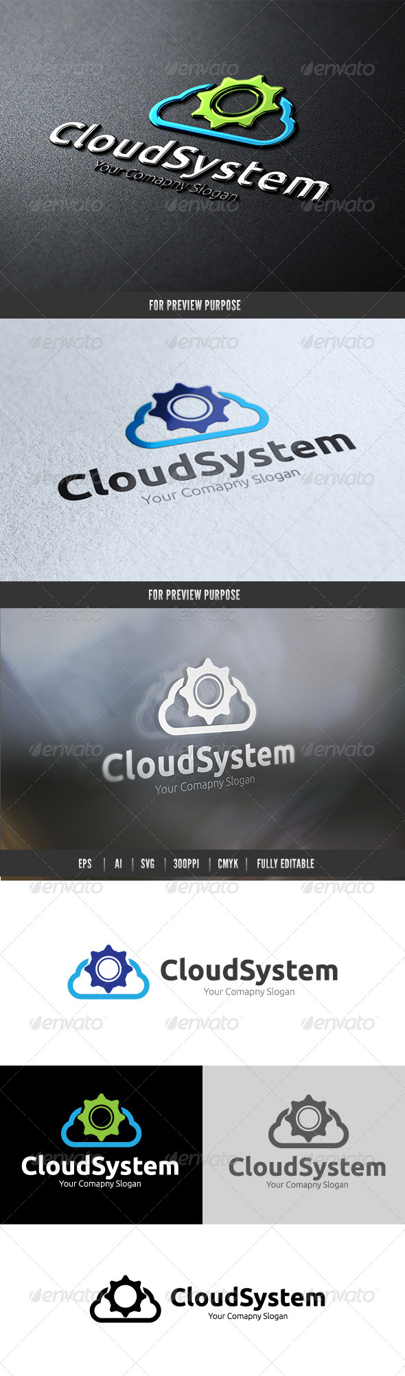 Cloud System - Nature Logo Templates