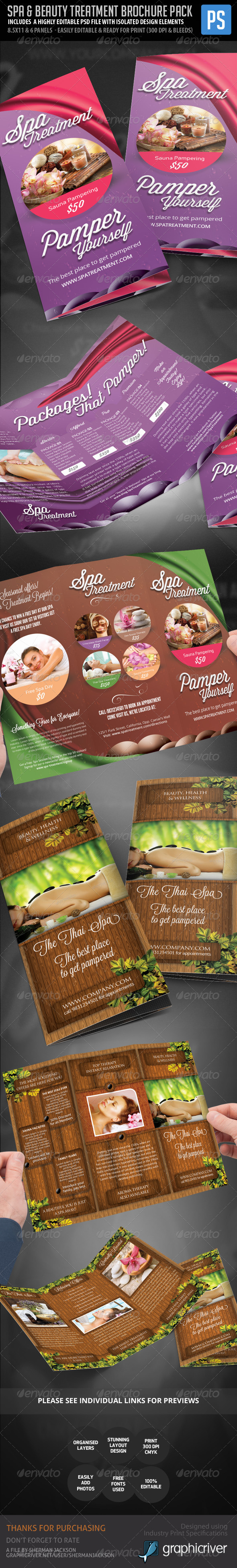 Spa Centre, Beauty & Wellness Brochure Pack - Corporate Brochures