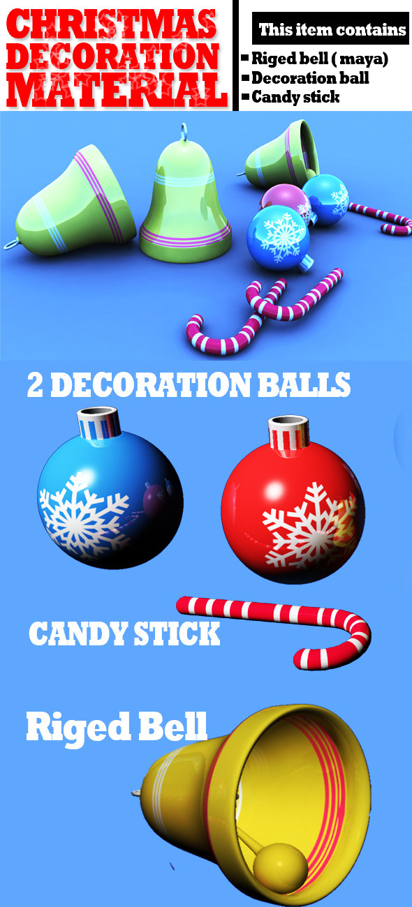 Christmas Decoration Materials - 3Docean 6134757