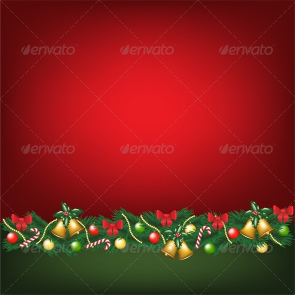 Christmas Card with Decorations - Christmas Seasons/Holidays