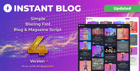 Instant Blog - Fast & Simple Blog Php Script
