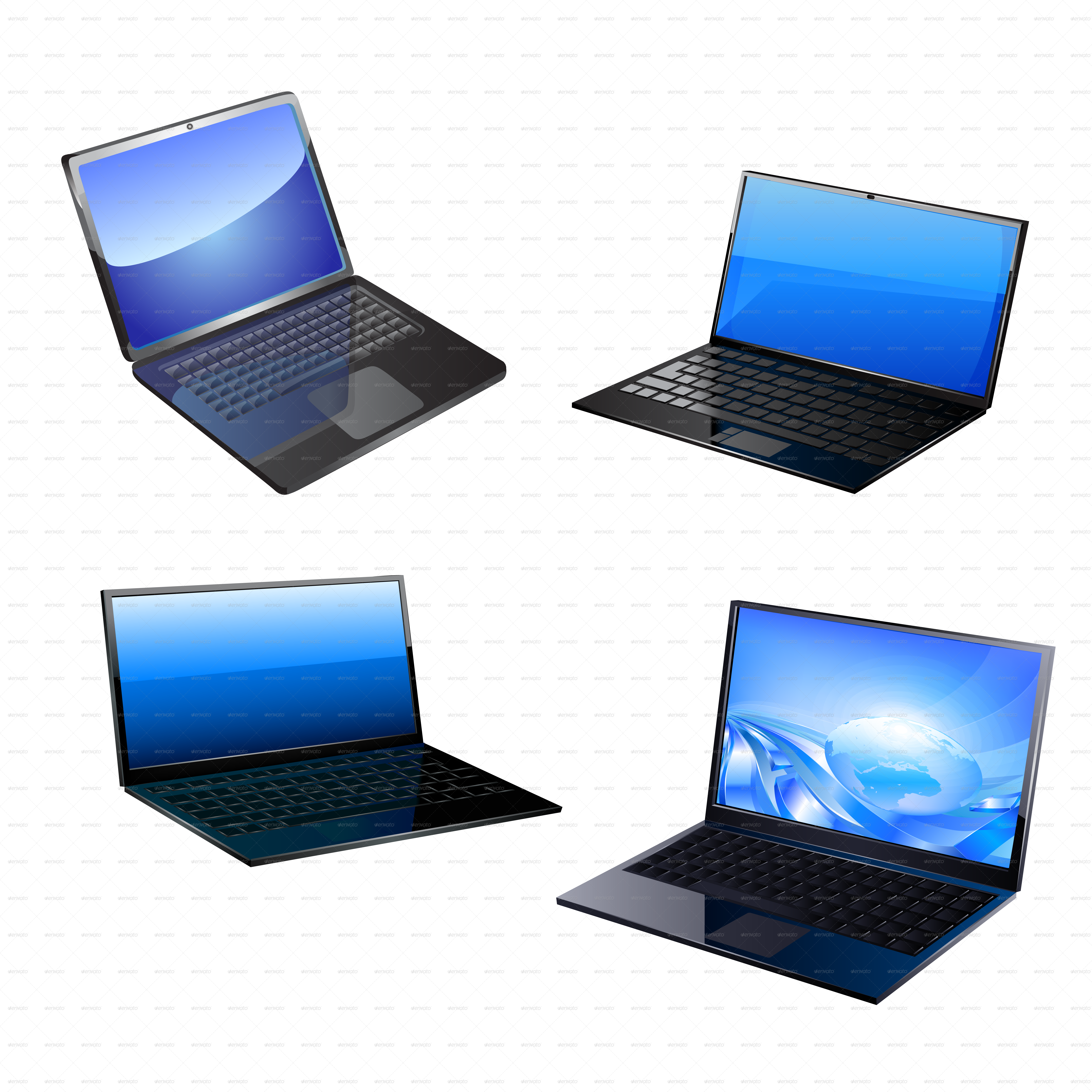 Download Laptop Icon Set by pokomeda | GraphicRiver