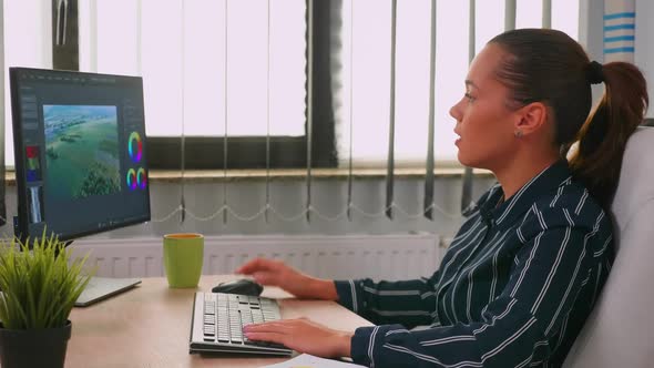 Hispanic Videographer Editing New Project alt