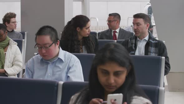 Business people waiting at airport