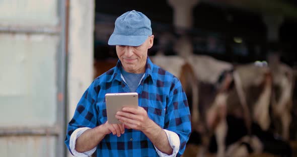 Farmer with Digital Tablet alt