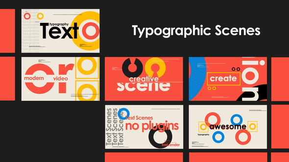 Typographic Scenes, Premiere Pro Templates | VideoHive