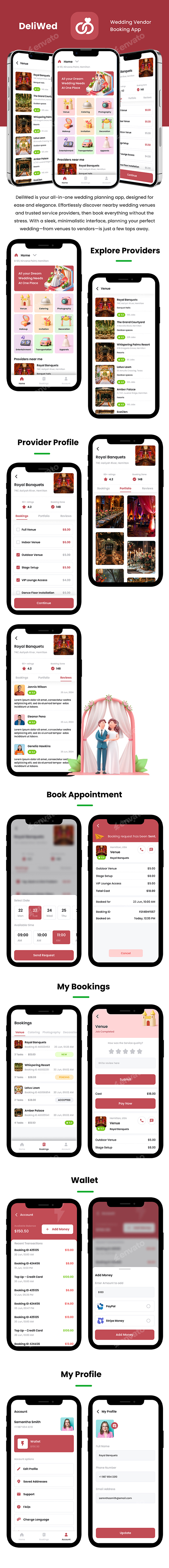 2 App | Wedding Planning  App | Event & Venue Booking UI | Wedding  Service Marketplace | Deliwed