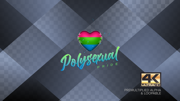 Polysexual Gender Sign Background Animation 4k