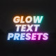 Glow Text Presets - VideoHive Item for Sale