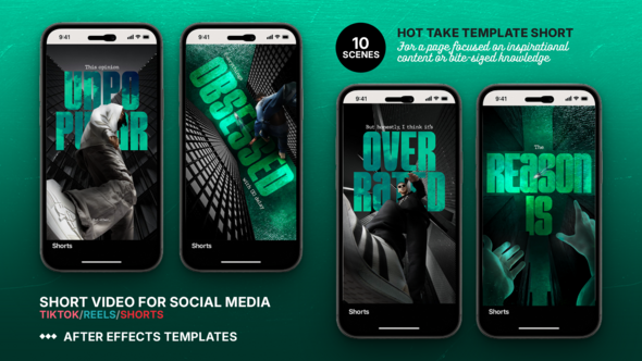 Hot Take Short Video Template Product Promo template preview