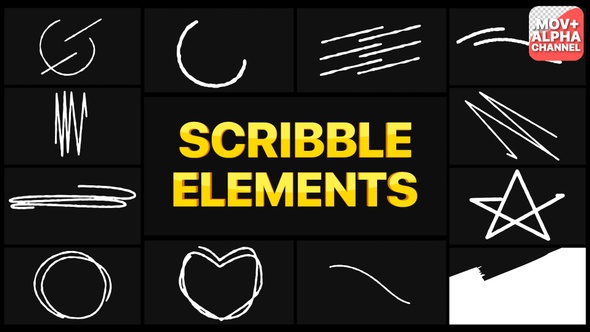 Scribble Elements 02 | Motion Graphics