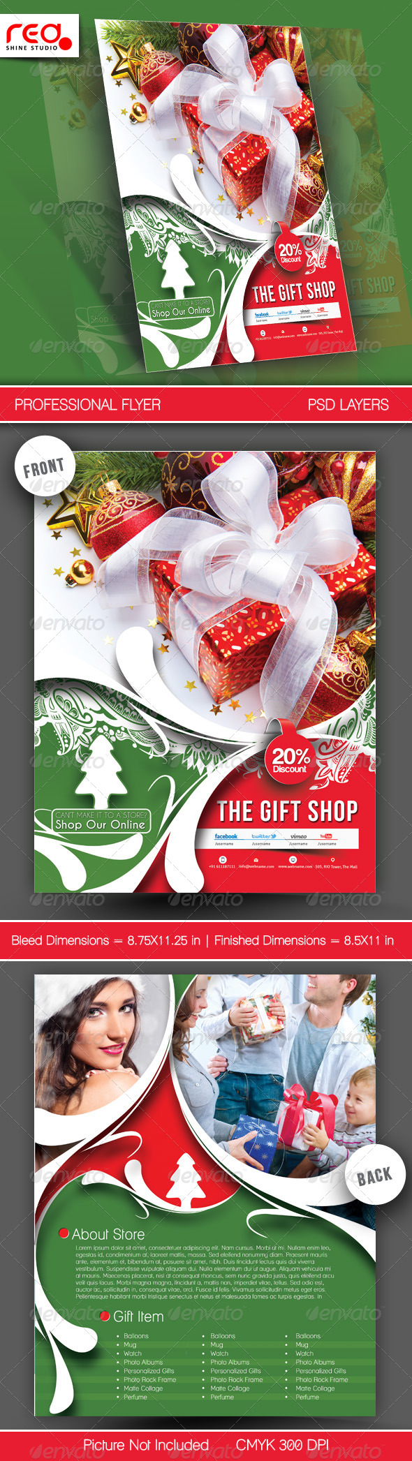 Gift Shop Flyer Poster Template - 2 - Commerce Flyers