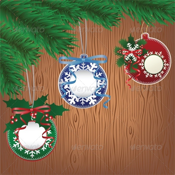 Christmas Paper Bauble on Tree - Christmas Seasons/Holidays