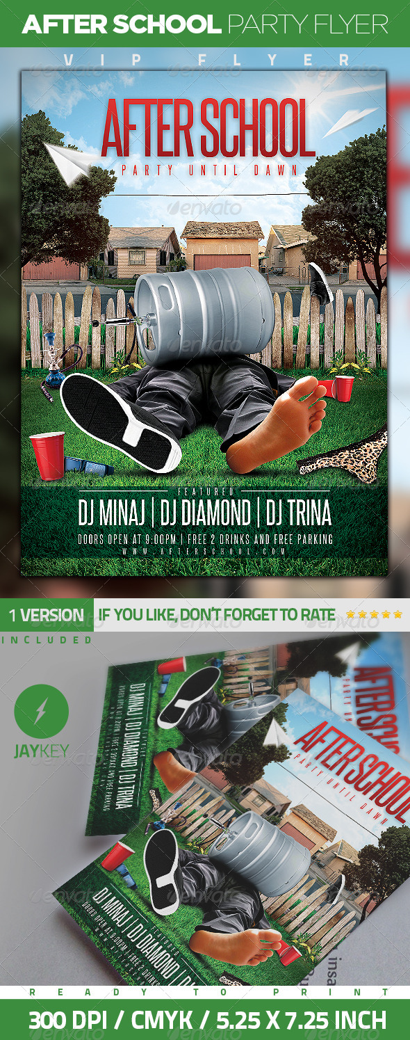 After School Party Flyer - Clubs & Parties Events