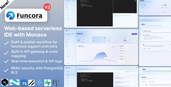 Funcora – Faas Serverless Functions & API Management Platform (Next.js & TypeScript)