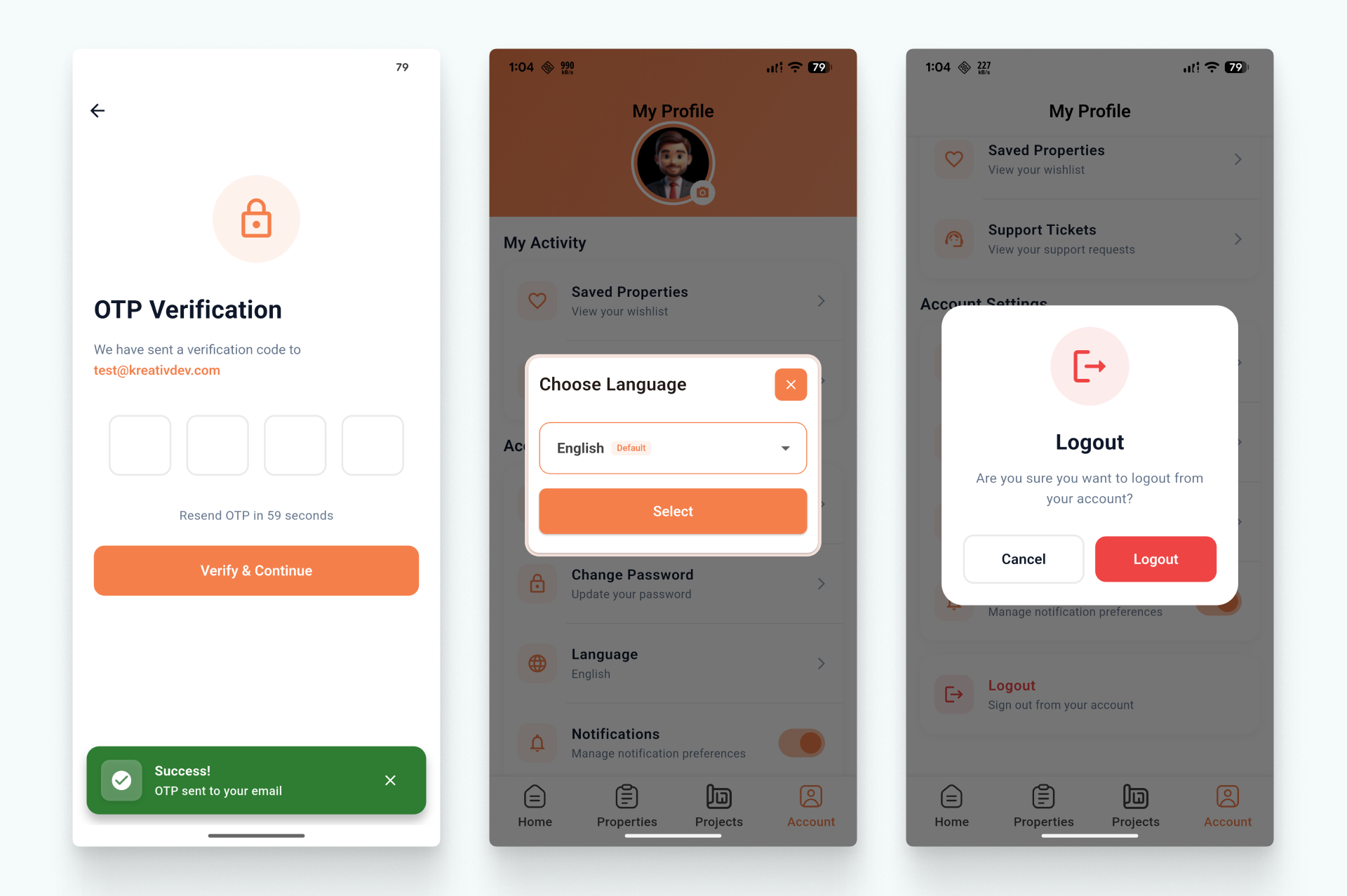 Estaty - Real Estate Flutter Mobile App for Customers by KreativDev