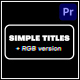 RGB Simple Titles X - VideoHive Item for Sale