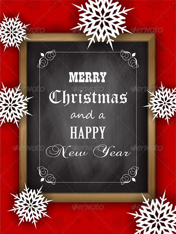 Christmas Blackboard - Christmas Seasons/Holidays