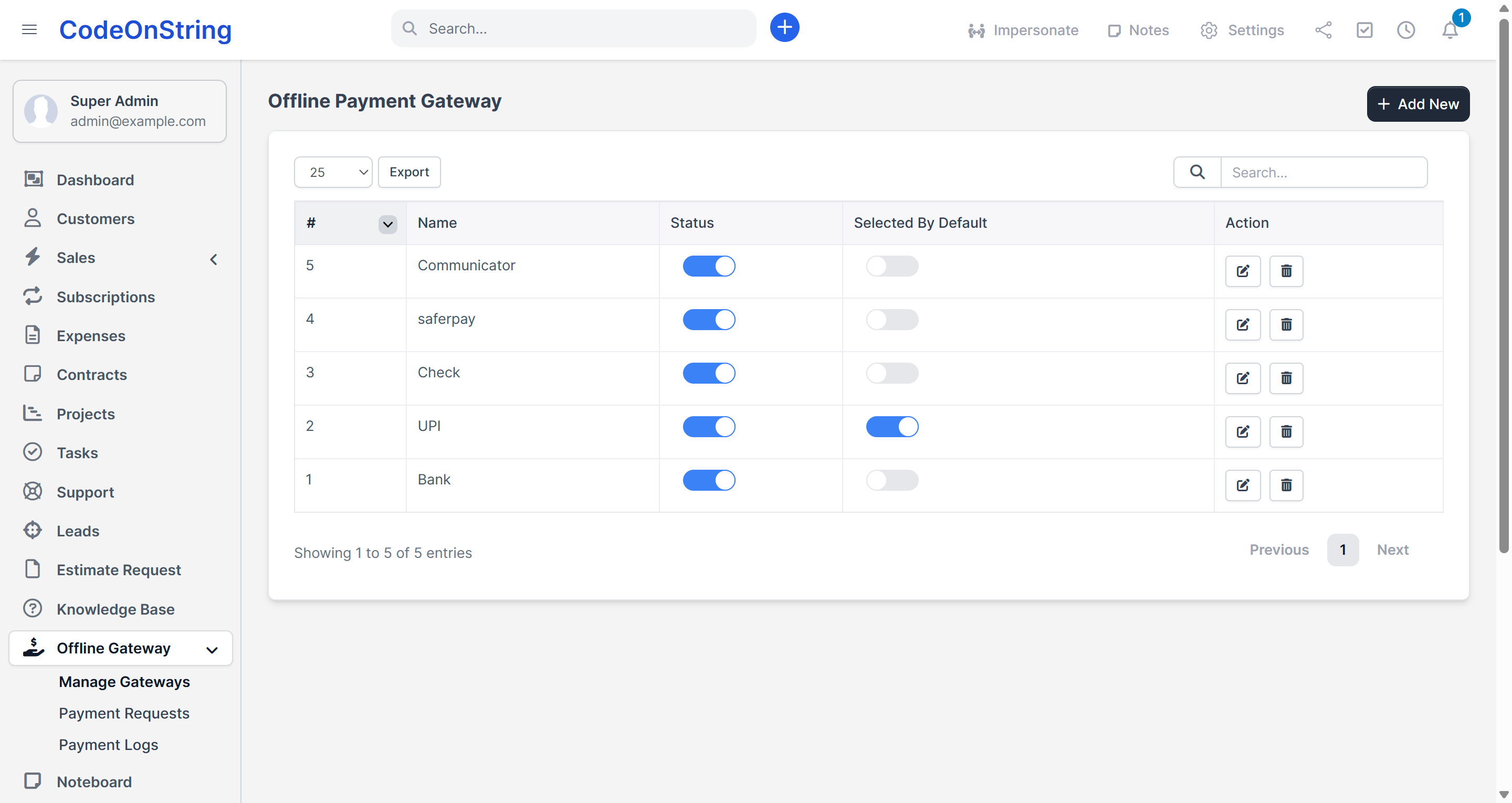 Custom & Offline Payment Gateway Module for Perfex CRM (Manual Gateway ...