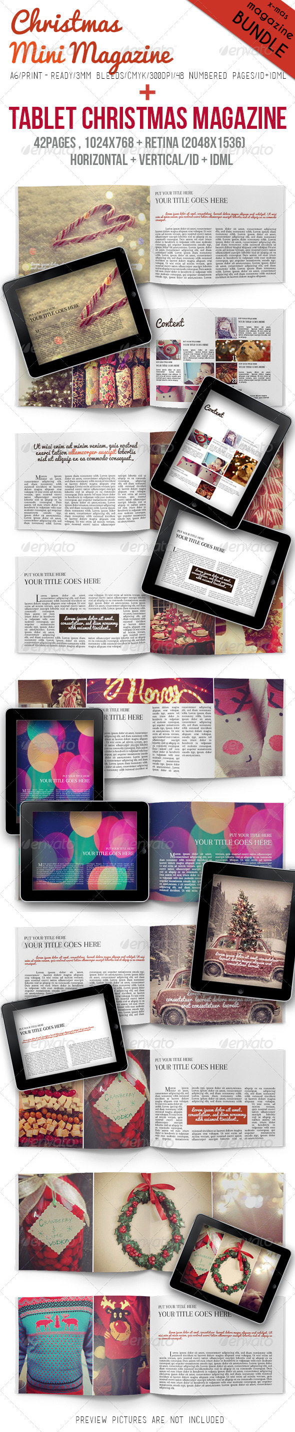 Christmas Magazine Bundle - Magazines Print Templates
