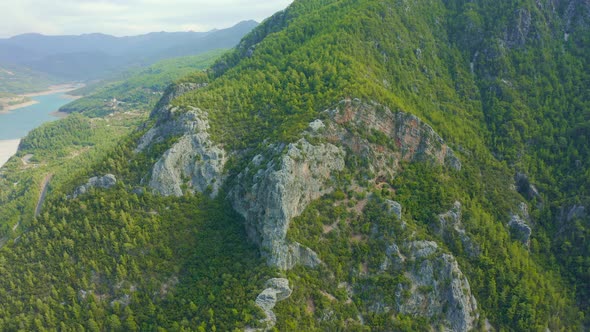 Mountain Panoramic Landscape of Valley Dimcay Near of Alanya Antalya District Turkey alt