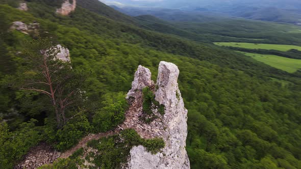 Devil's Finger Rock in Adygea Russia