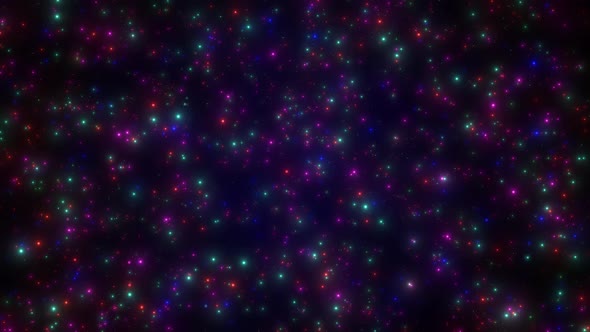 Flying Through The Stars, High Speed Flying colorful stars, moving ...