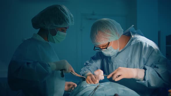 A Male Surgeon and His Female Assistant are