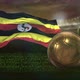 Uganda Flag With Football And Cup Background Loop 4K - VideoHive Item for Sale