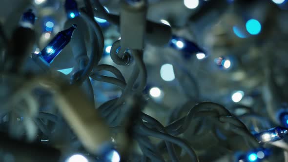 Cinematic, Rotating Shot of ornamental Christmas lights - CHRISTMAS 027 alt