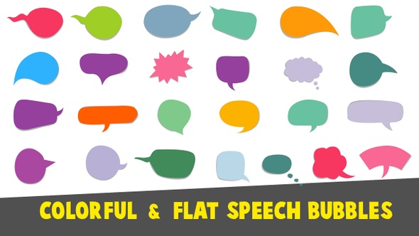 Colorful Flat Speech Bubbles
