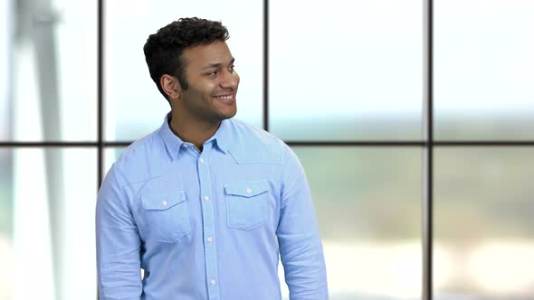 Young Man Having Sudden Back Pain. alt