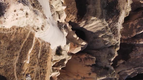 Vertical Video Cappadocia Landscape Aerial View alt
