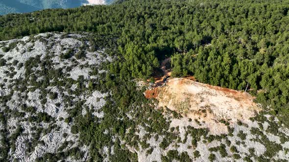 Textured Mountains aerial view 4 K alt