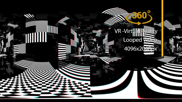 VR 360 Tunnel Geometric Lights 01 Virtual Reality