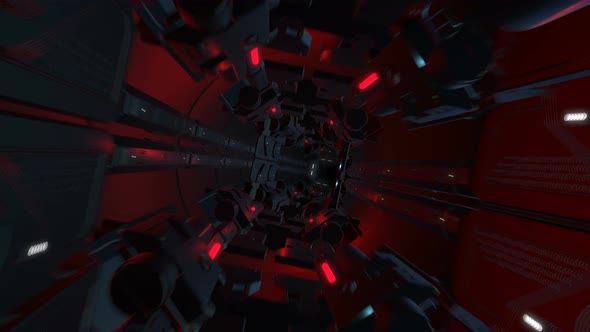 3d render of futuristic tunnel with light, loop. alt