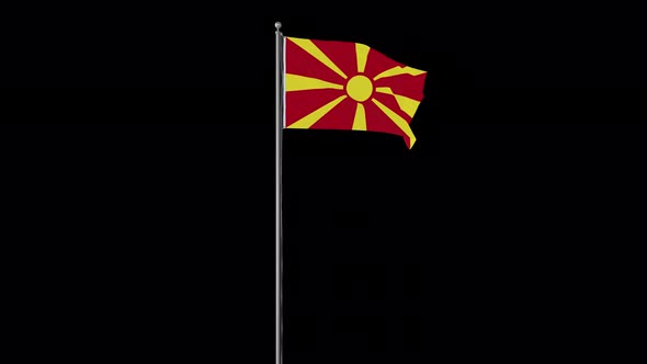 Macedonia Flag Pole Loops With Alpha alt