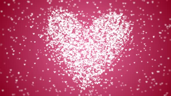 Heart Particle Background.