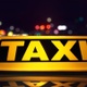 Taxi Driving Through City at Night - VideoHive Item for Sale