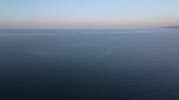 Cinematic aerial drone footage of sea