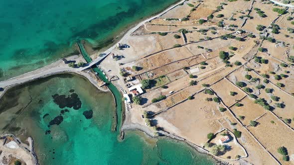 Aerial View of Spinalonga Island, Crete, Greece