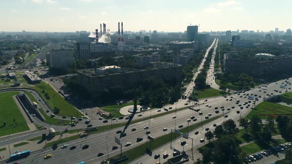 Over the Leninsky Avenue in Moscow