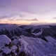 Colorful winter twilight after sunset over winter mountains zoom in - VideoHive Item for Sale