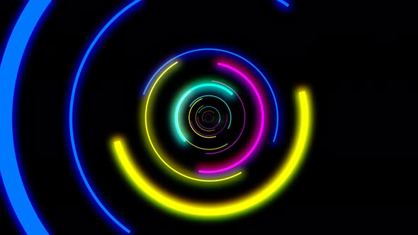 Beautiful Colorful Abstract Vj Loop Of Circles alt