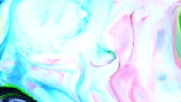 Colorful Liquid Ink Colors Blending Burst Swirl Fluid 36