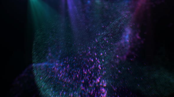 Colorful Particles Dance Background 4K