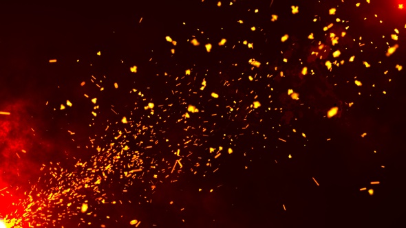 Flying Dark Epic Fire Ember Particles Background, Motion Graphics ...