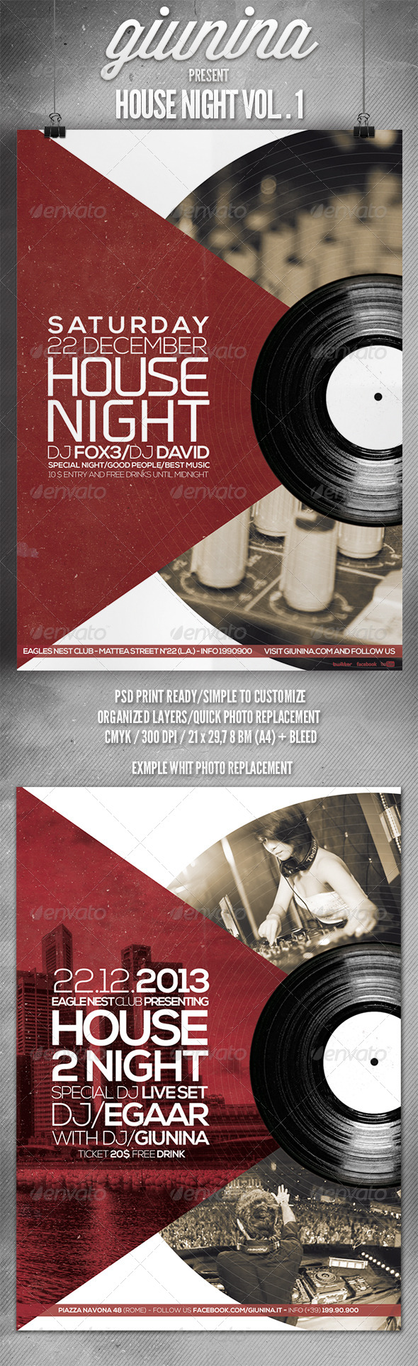 House Night Vol.1 Flyer/Poster - Events Flyers