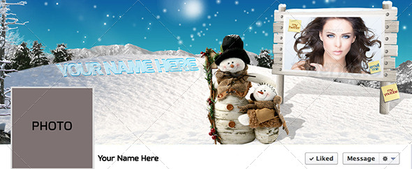 Winter Facebook Timeline PSD - Facebook Timeline Covers Social Media